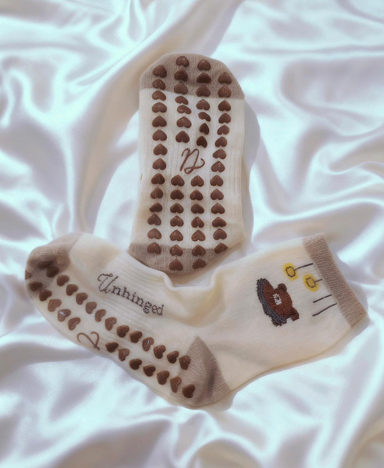 Beary Comfy Pilates Grip Socks