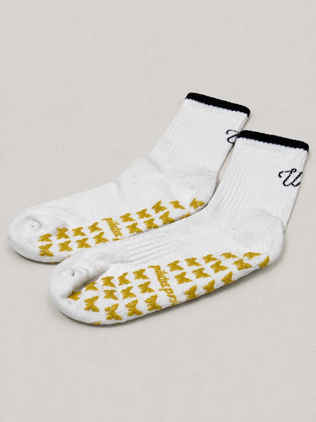Golden Butterfly Pilates Grip Socks
