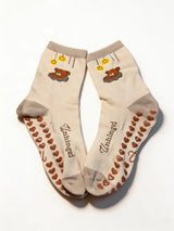 Beary Comfy Pilates Grip Socks