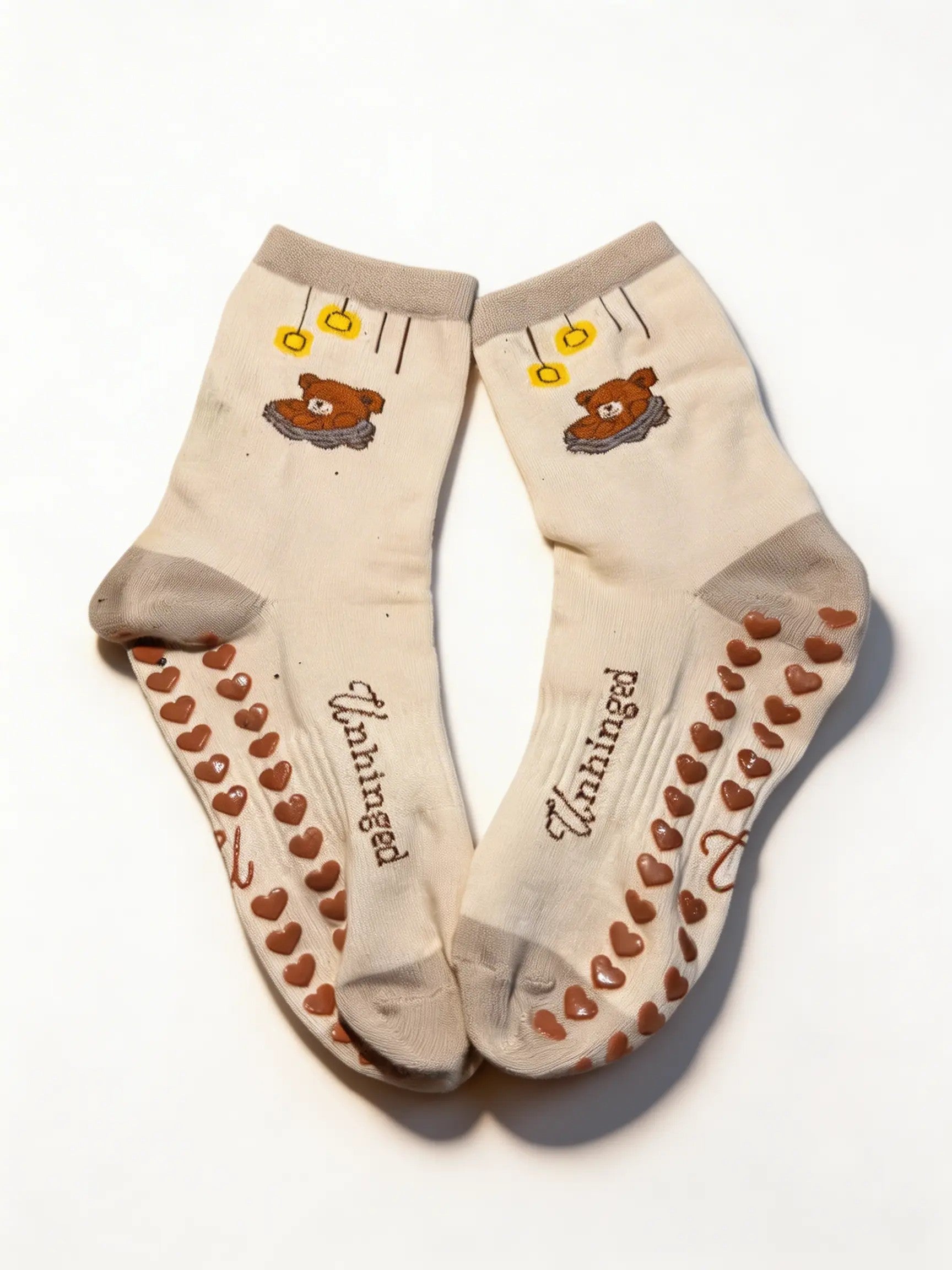 Beary Comfy Pilates Grip Socks