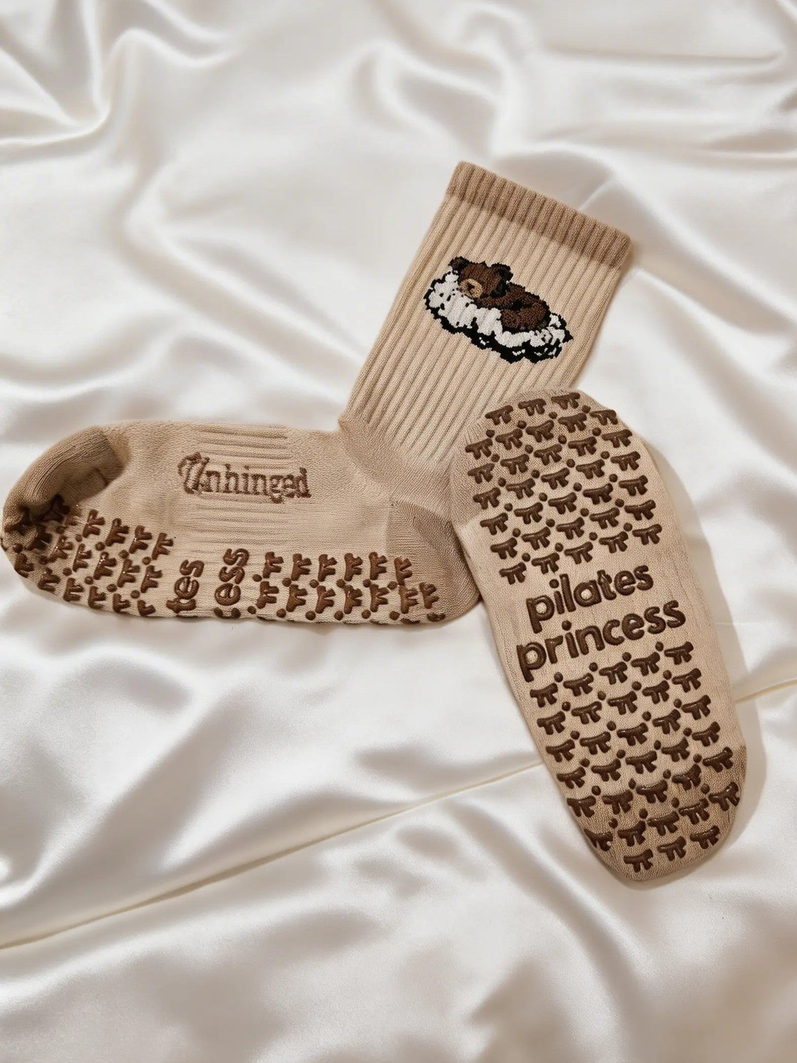 Dreamy Bear Pilates Grip Socks