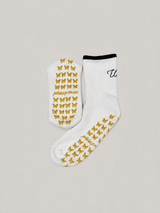 Golden Butterfly Pilates Grip Socks